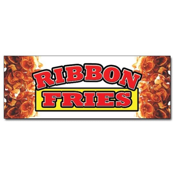 RIBBON FRIES DECAL sticker hot chips french stand trailer restaurant, D-36 Ribbon Fries
